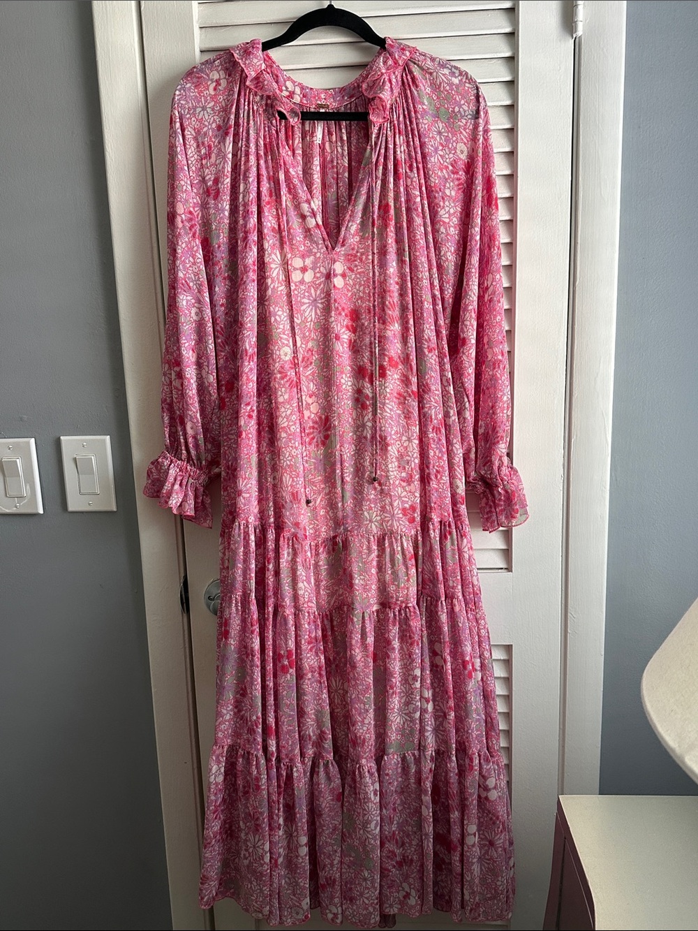 Free People Feeling Groovy Maxi Dress floral pink Medium